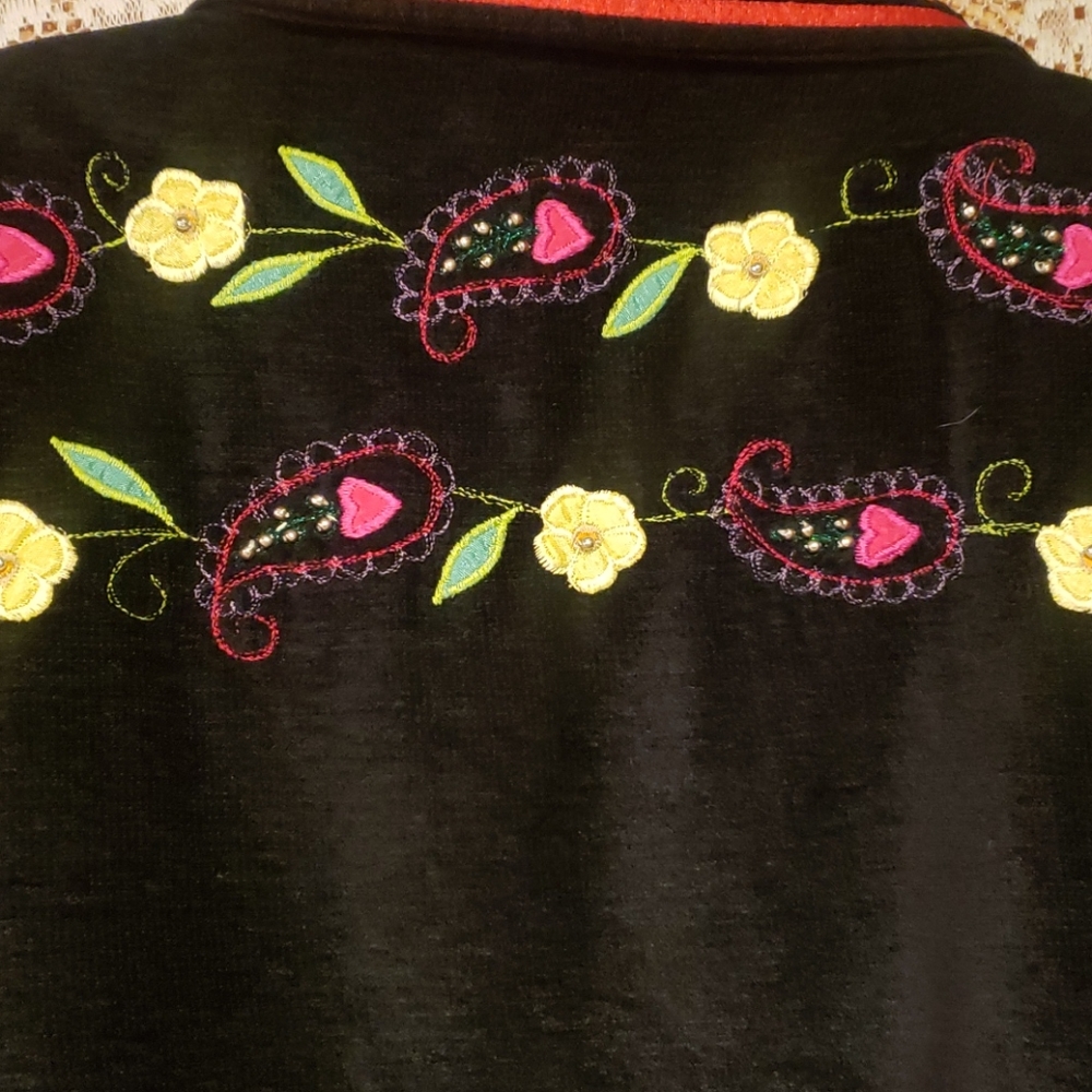 Patchwork Embroidered Blazer - image 3